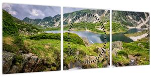 Kép - Kilátás a Rila hegyre (órával) (90x30 cm)