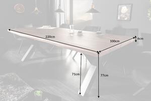 Design étkezőasztal Lorelei 220 cm barna / akác
