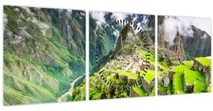 Kép - Machu Picchu (órával) (90x30 cm)