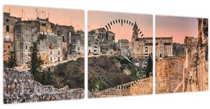 Kép - Gravina, Puglia, Olaszország (órával) (90x30 cm)
