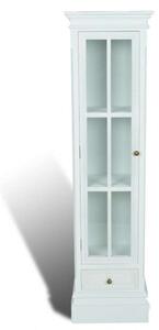 Fa Vitrines Szekrény - Fehér - 138cm