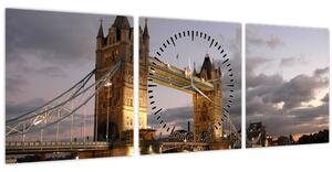 Kép - Tower Bridge éjszaka (órával) (90x30 cm)
