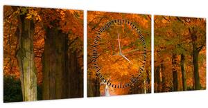 Kép - A Avenue of fák ősszel (órával) (90x30 cm)