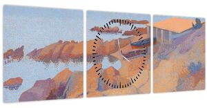 Kép - Henri Edmond Cross, Calanque des Antibois, reprodukciók (órával) (90x30 cm)