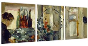 Kép - Style of Edouard Manet, Bon Bock Cafe, reprodukciók (órával) (90x30 cm)