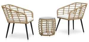 Polyrattan Bisztrószett - 2 Szék + Asztal