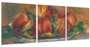 Kép - Auguste Renoir, Peaches on a Plate, reprodukciók (órával) (90x30 cm)
