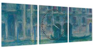 Kép - Claude Monet, Palazzo da Mula, Venice, reprodukciók (órával) (90x30 cm)