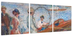 Kép - Auguste Renoir, Oarsmen at Chatou, reprodukciók (órával) (90x30 cm)