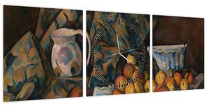 Kép - Paul Cézanne, Still Life with Apples and Peaches, reprodukciók (órával) (90x30 cm)