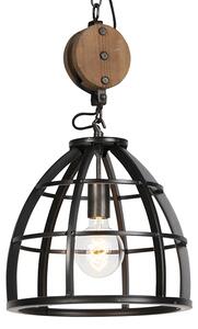 Ipari függő lámpa fekete acél árnyékolás 33 cm - Arthur