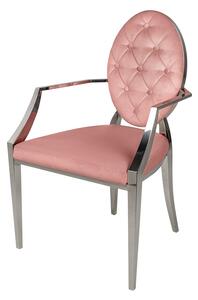 Design szék háttámlákkal Rococo II rózsaszín