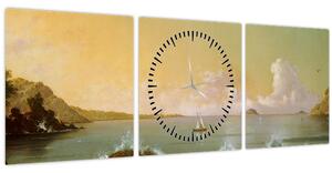 Kép - Martin Johnson Heade, Rio de Janeiro Bay, reprodukciók (órával) (90x30 cm)