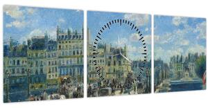 Kép - Auguste Renoir, Pont Neuf, Paris, reprodukciók (órával) (90x30 cm)