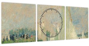 Kép - Auguste Renoir, Regatta at Argenteuil, reprodukciók (órával) (90x30 cm)