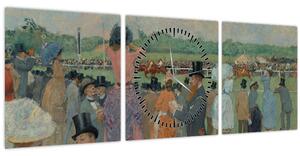 Kép - Jean-Louis Forain, The Races at Longchamp, reprodukciók (órával) (90x30 cm)