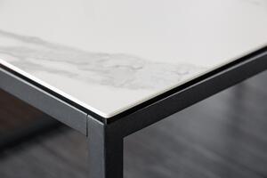 Kerámia dohányzóasztal Sloane 100 cm fehér márvány