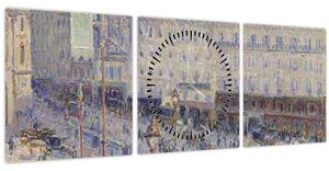 Kép - Camille Pissarro, The Place du Havre, reprodukciók (órával) (90x30 cm)