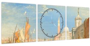 Kép - Joseph Mallord William Turner, Venice the Dogana and San Giorgio Maggiore, reprodukciók (órával) (90x30 cm)
