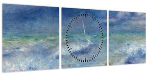 Kép - Pierre-Auguste Renoir, Seascape, reprodukciók (órával) (90x30 cm)