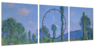 Kép - Claude Monet, Poppy Field (Giverny), reprodukciók (órával) (90x30 cm)