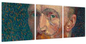 Kép - Vincent van Gogh, Self-Portrait, reprodukciók (órával) (90x30 cm)