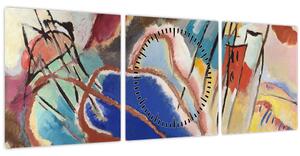Kép - Vasily Kandinsky, Improvisation No. 30 (Cannons), reprodukciók (órával) (90x30 cm)