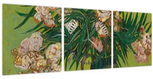 Kép - Vincent van Gogh, Oleanders, reprodukciók (órával) (90x30 cm)