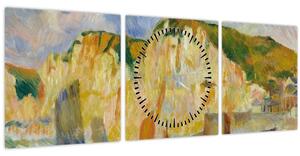 Kép - Auguste Renoir, Sea and Cliffs, reprodukciók (órával) (90x30 cm)