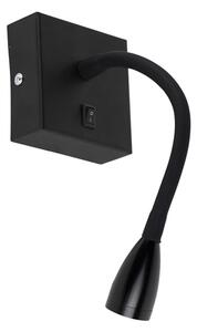 Modern rugalmas fali lámpa fekete LED - Flex