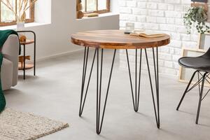 Design kerek étkezőasztal Elegant 80 cm Sheesham