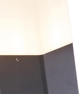 Kültéri fali lámpa fekete opálfehér árnyalattal, IP44 - Dánia