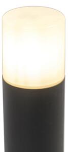 Álló kültéri lámpa fekete opál árnyalatú fehér 30 cm IP44 - Odense