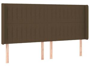 VidaXL sötétbarna szövet fejtámla szárnyakkal 163x16x118/128 cm