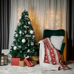 KONDELA Karácsonyfa fém állvánnyal, 160 cm, CHRISTMAS TYP 10
