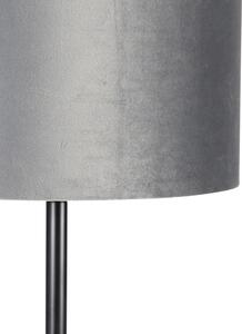 Modern állólámpa fekete árnyalatú szürke 40 cm - Simplo