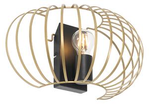 Design fali lámpa sárgaréz 39 cm - Johanna