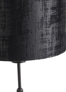 Asztali lámpa fekete velúr árnyalatú fekete 25 cm állítható - Parte
