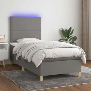 VidaXL LED-es Ágy - Szövet - 90x190 cm