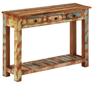 Tömör újrahasznosított fa tálalóasztal 110x30x76 cm