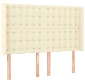 VidaXL krémszínű műbőr LED-es fejtámla 147x16x118/128 cm