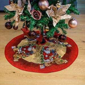 TEMPO-KONDELA GORGINA, karácsonyfa alátét, piros/bézs, 1 m