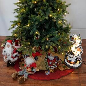 TEMPO-KONDELA GORGINA, karácsonyfa alátét, piros/bézs, 1 m