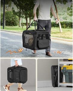 Kutyahordozó táska, fekete 60x42x42cm