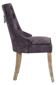 Design szék Queen bársony királyi szürke