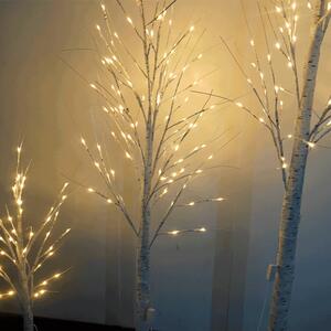 TEMPO-KONDELA INGEBORGA, qLED karácsonyi fák, 3 db-os szett, nyírfa