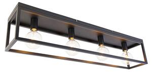 Ipari mennyezeti lámpa fekete 99,5 cm 4 lámpa - Ketrec