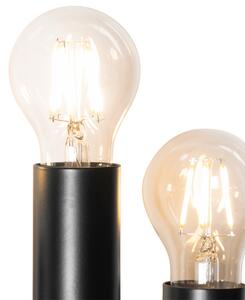 Art Deco fali lámpa fekete 6 fényes - Tubi