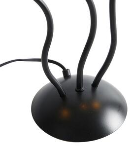 Design asztali lámpa fekete 3 fényes - Wimme