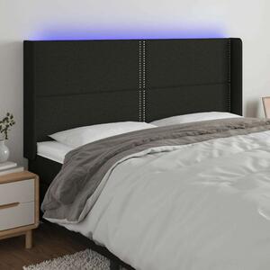 VidaXL LED-es Fejtámla - Fekete Szövet - 183x16x118/128 cm